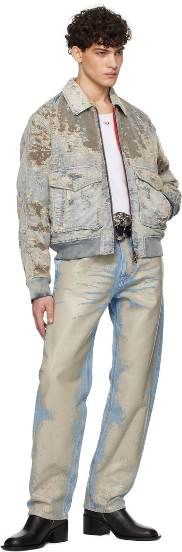 Bomber bunda Diesel Distressed Denim Jacket Modrá | A15821-09L09-01, 3