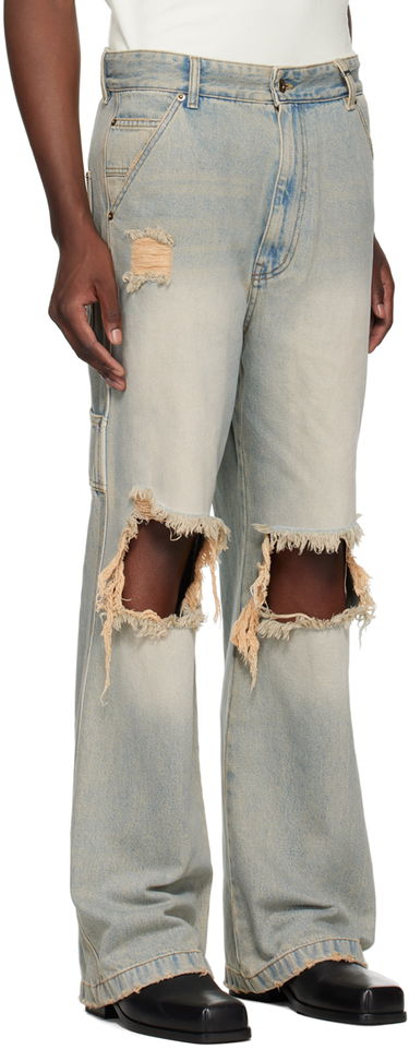 Džínsy We11done We11done Distressed Carpenter Jeans Modrá | WD-DP2-24-319-M-SK, 1
