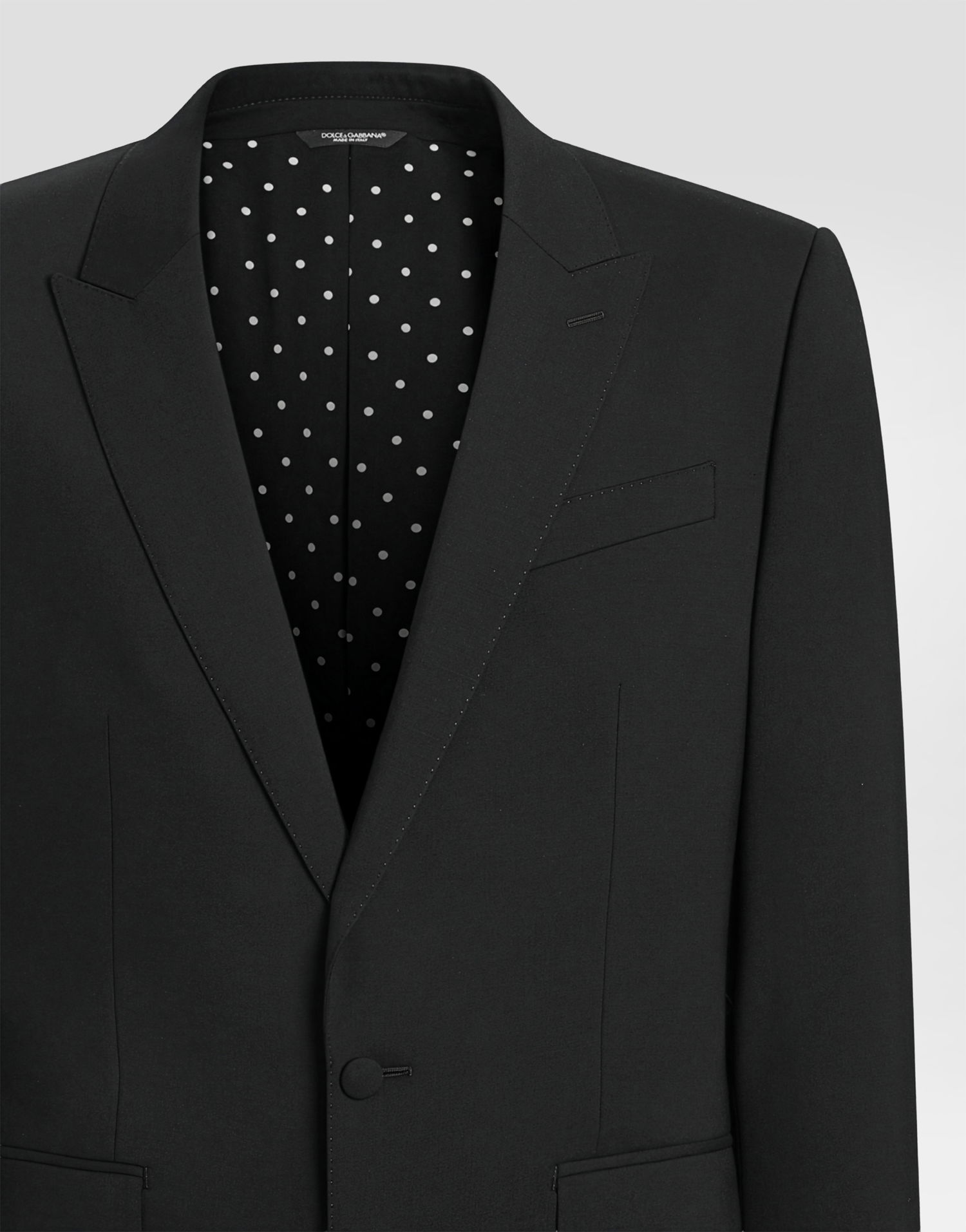 Bunda Dolce & Gabbana Single-breasted New Martini Canvas Jacket Čierna | G2VZ7TFUBFTN0000, 1