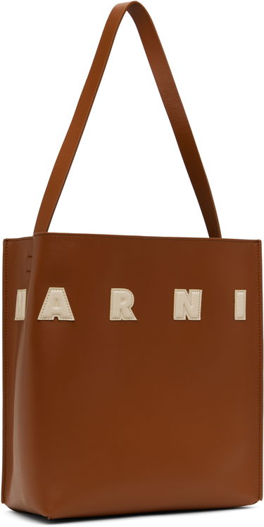 Tote bag Marni Small Leather Museo Patches Tote Hnedá | SHMP0111U0 P6483, 1