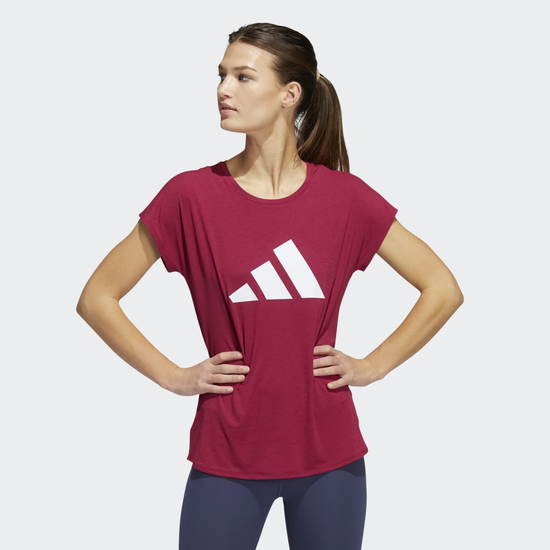 Tričko adidas Originals 3-Stripes Training Vínová | HG3112, 0