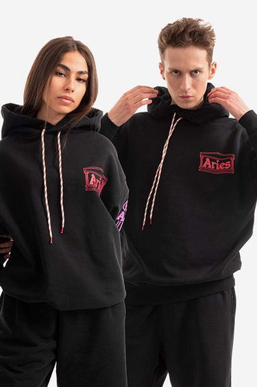 Mikina Aries Hoodie With Print Tyrkysová | AR20010, 0