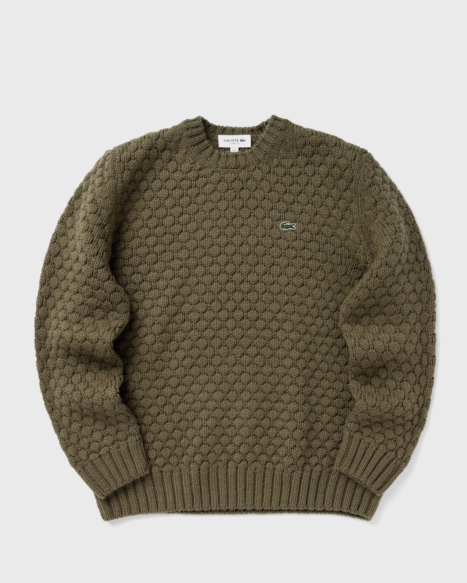 Carded Wool Crew Neck Sweater