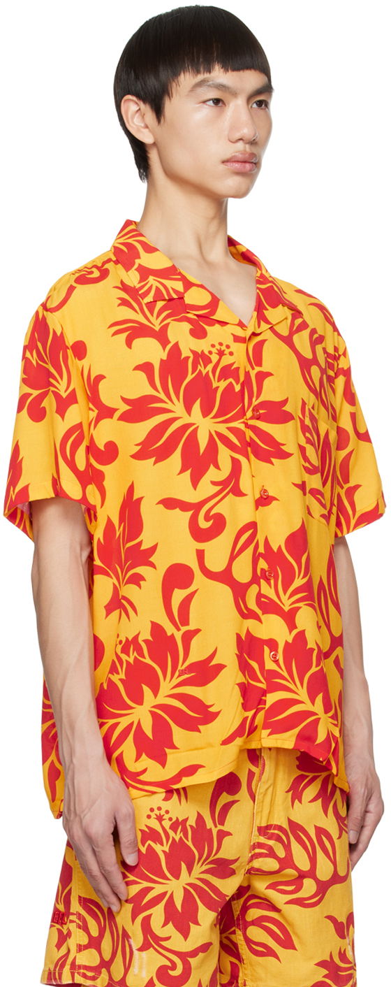 Košeľa ERL ERL Floral-Print Shirt Žltá | ERL06B003, 1