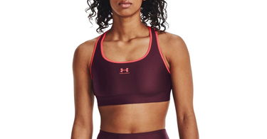 Podprsenka Under Armour HeatGear Mid Padless Bra Vínová | 1373865-600, 1