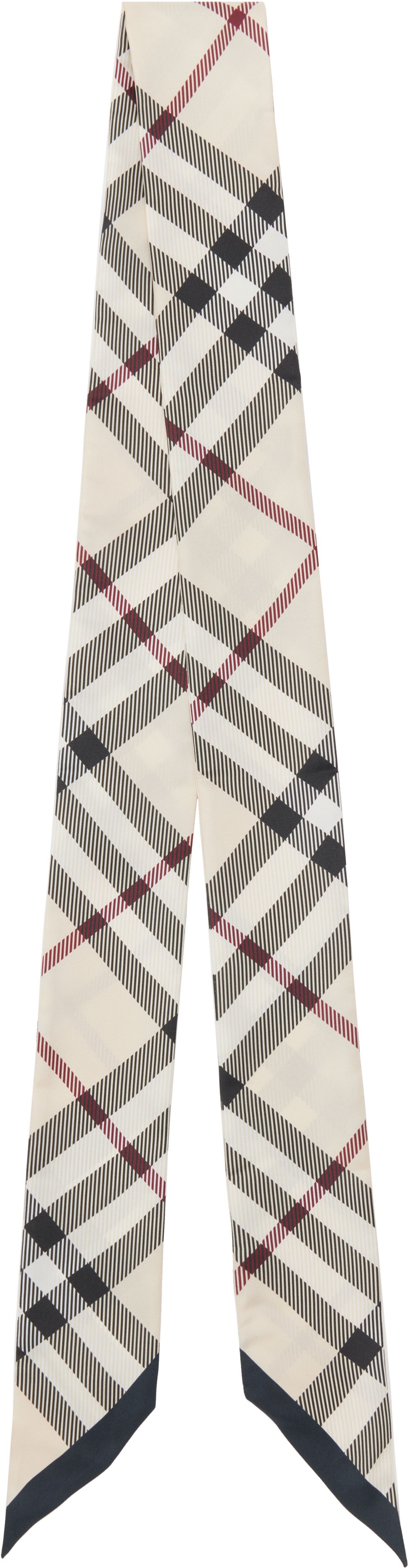 Šál Burberry Burberry Skinny Check Silk Scarf Béžová | 8095831, 0