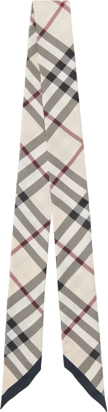 Šál Burberry Burberry Skinny Check Silk Scarf Béžová | 8095831, 0