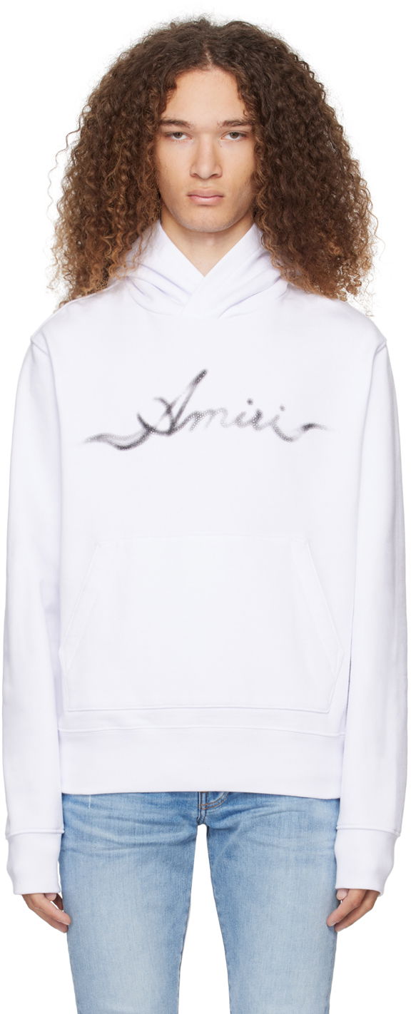 Mikina AMIRI Smoke Hoodie Biela | PS24MJL027, 0