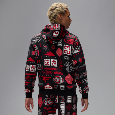 Mikina Jordan Jordan Essentials Print Fleece Hoodie Čierna | HM7254-010, 4