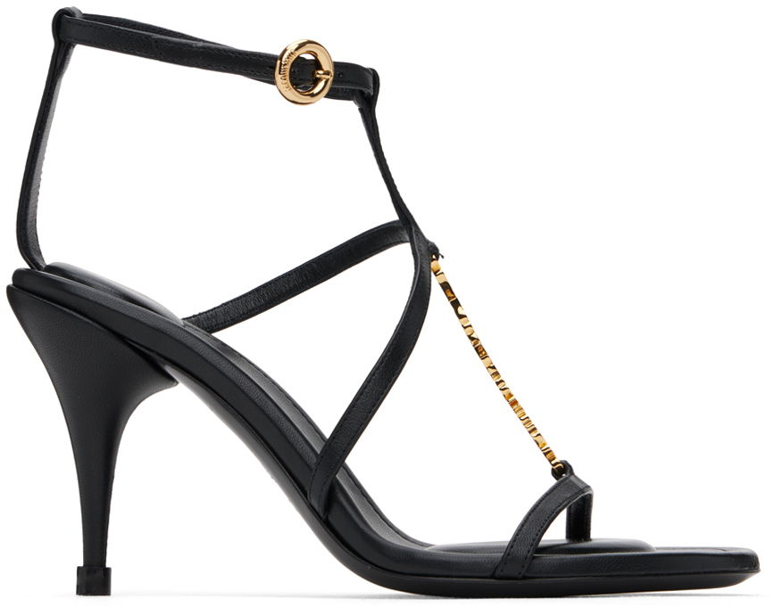 Tenisky a topánky Jacquemus Le Chouchou 'Les sandales Pralu' Chain Heeled Sandals Čierna | 24E241FO084-4303, 0
