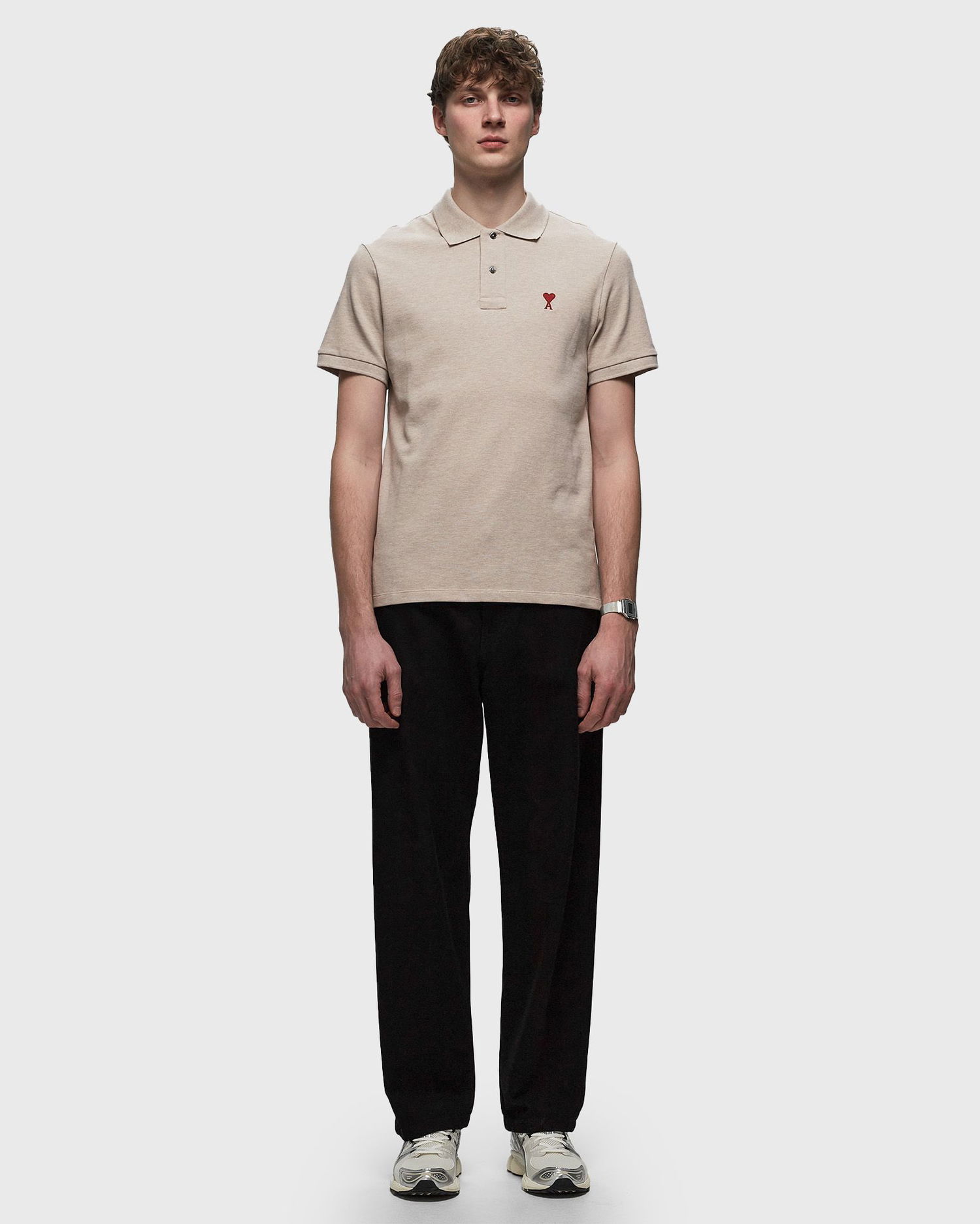 Polo tričko AMI Paris Polo Tee Béžová | UPL001.760-2712, 1