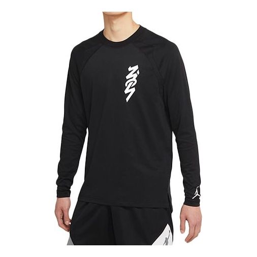 Tričko Jordan Dri-FIT Zion Quick Dry Knit Long Sleeve T-Shirt Čierna | DH0589-010