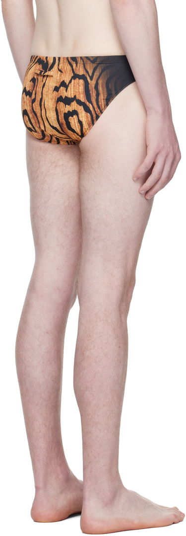 Plavky Jean Paul Gaultier Jean Paul Gaultier 'The Wood' Swim Briefs Hnedá | 25/03-M-SW072-J009P-0060, 2