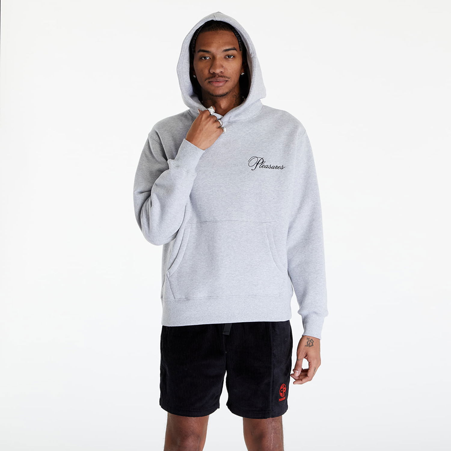Mikina Pleasures Cafe Hoodie Šedá | P24SP026 GREY, 0