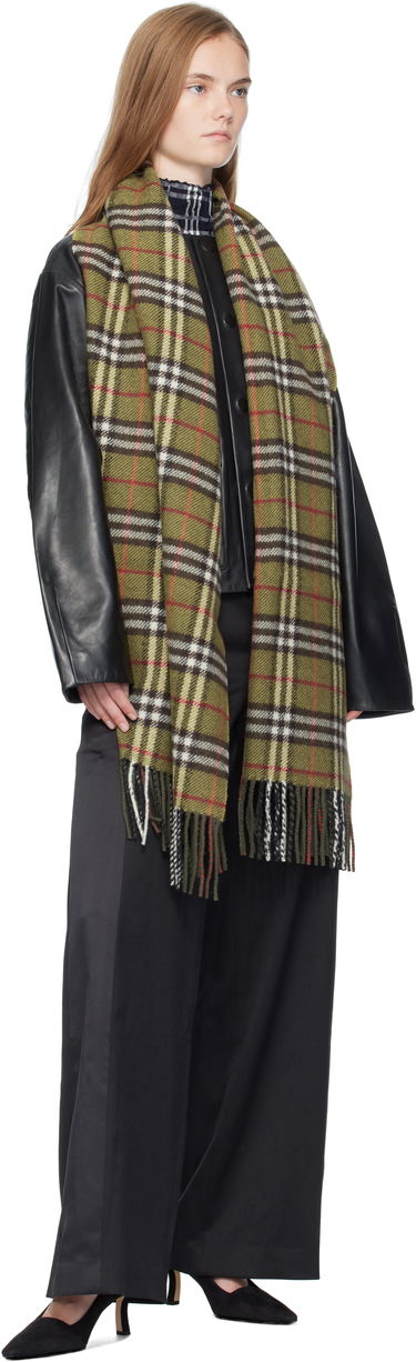 Šál Burberry Burberry British Wool Check Scarf Zelené | 8109459, 1
