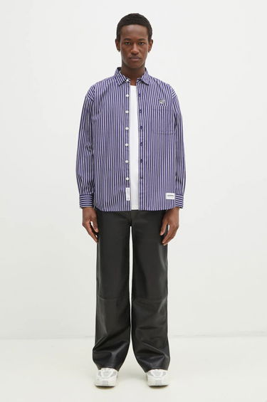 Košeľa Neighborhood NEIGHBORHOOD Striped Regular Fit Shirt Fialová | 242TSNH.SHM03, 4