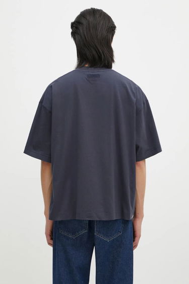 Tričko VETEMENTS Oval Logo Cropped Boxy T-Shirt Modrá | UA66TR600N, 2