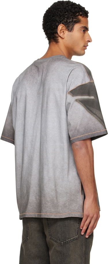 Tričko Diesel Oversized Faded Graphic T-shirt with Contrast Stitching Šedá | A21623-0BKBY-98BA, 2