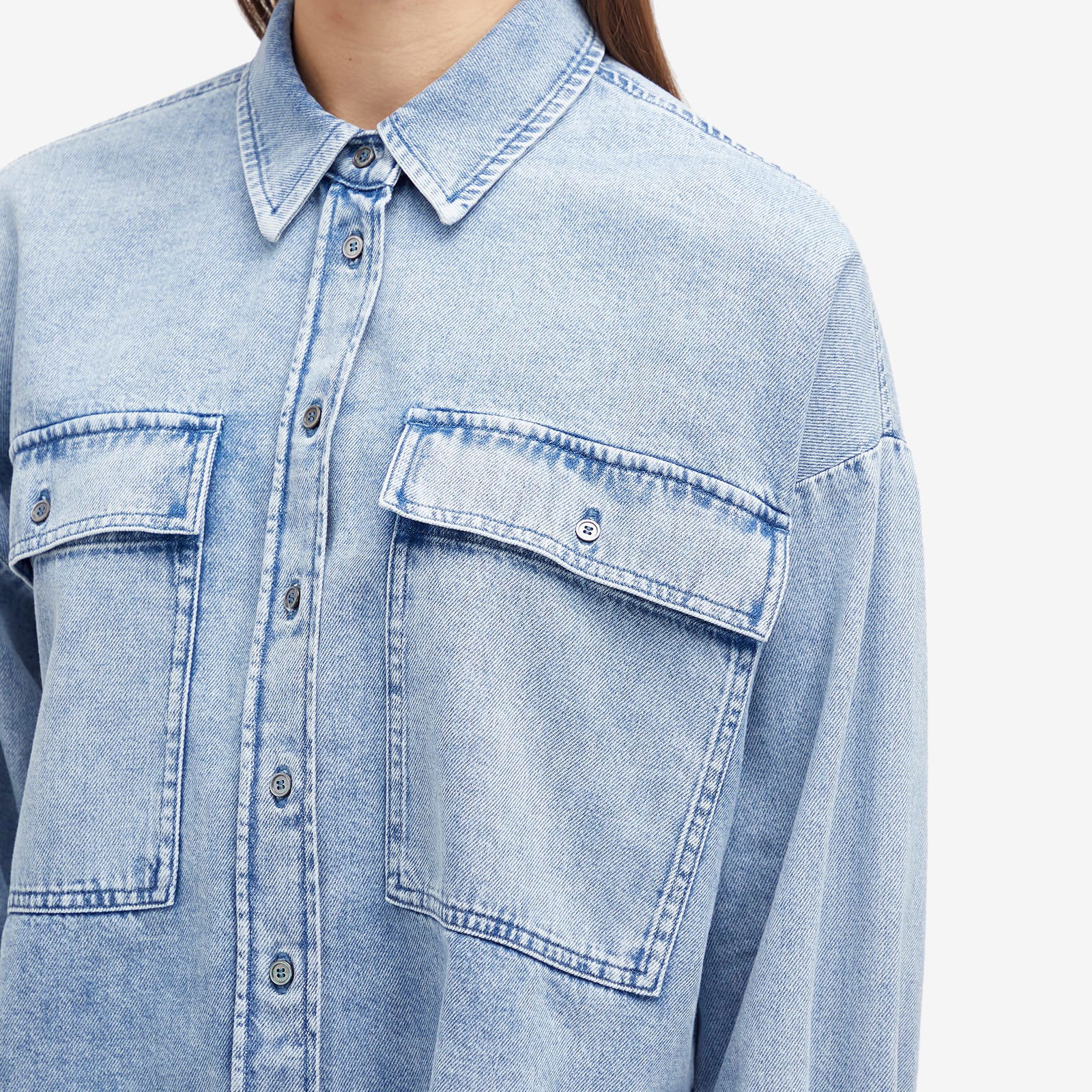 Weekend Max Mara Zemira Cropped Denim Shirt Jacket