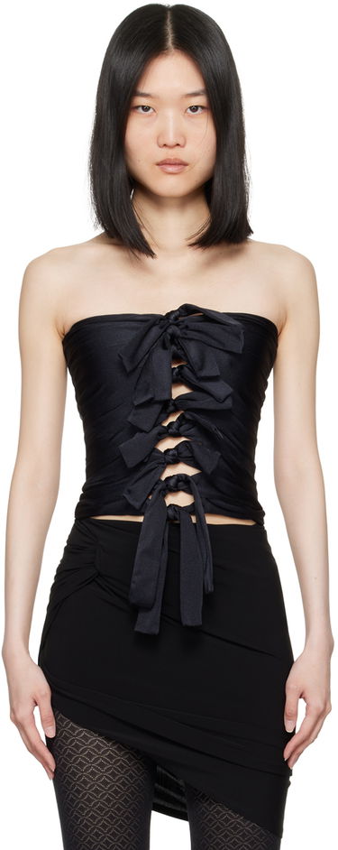 Tielko Coperni Coperni Knotted Gala Tube Top Čierna | COPT57BIS545, 0