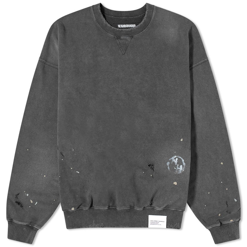 Sveter Neighborhood Damage Crewneck Šedá | 232OKNH-CSM01-BK