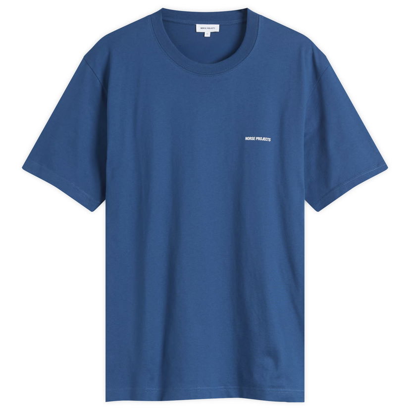 Tričko NORSE PROJECTS Johannes Organic NORSE Logo Print T-shirt Modrá | N01-0684-7190