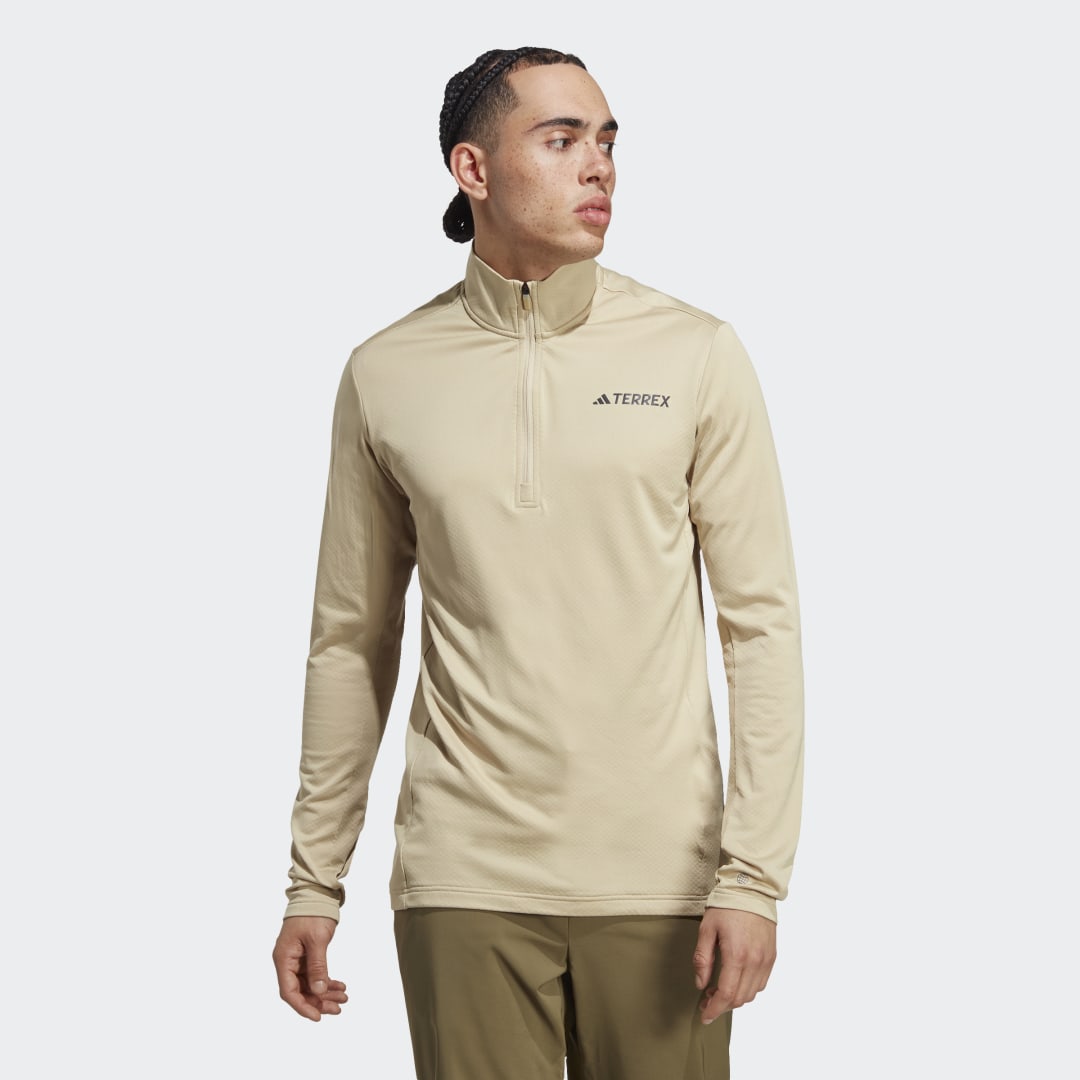 Bunda adidas Originals Terrex Multi 1/2 Zip Fleece Jacket Béžová | HN5475, 0
