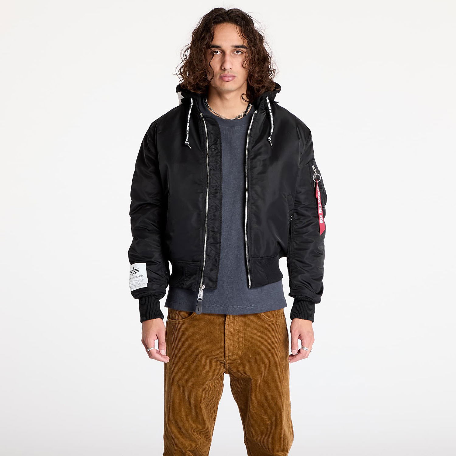 Bomber bunda Alpha Industries Jacket MA-1 ZHP Black Čierna | 118101-03, 0