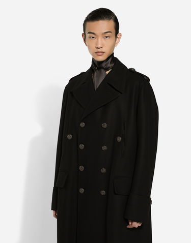 Kabáty Dolce & Gabbana Long Military-style Wool Coat Čierna | G048CTHUMT8N0000, 3