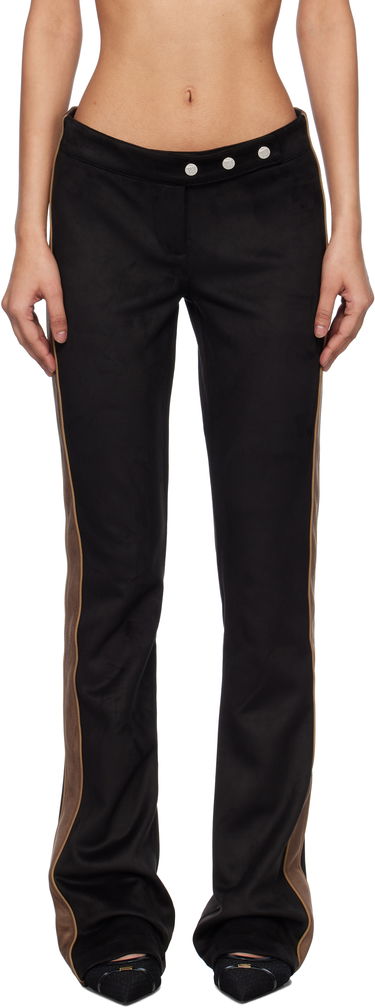 Tepláky MISBHV MISBHV Moto Faux-Suede Trousers Čierna | 250W303, 0