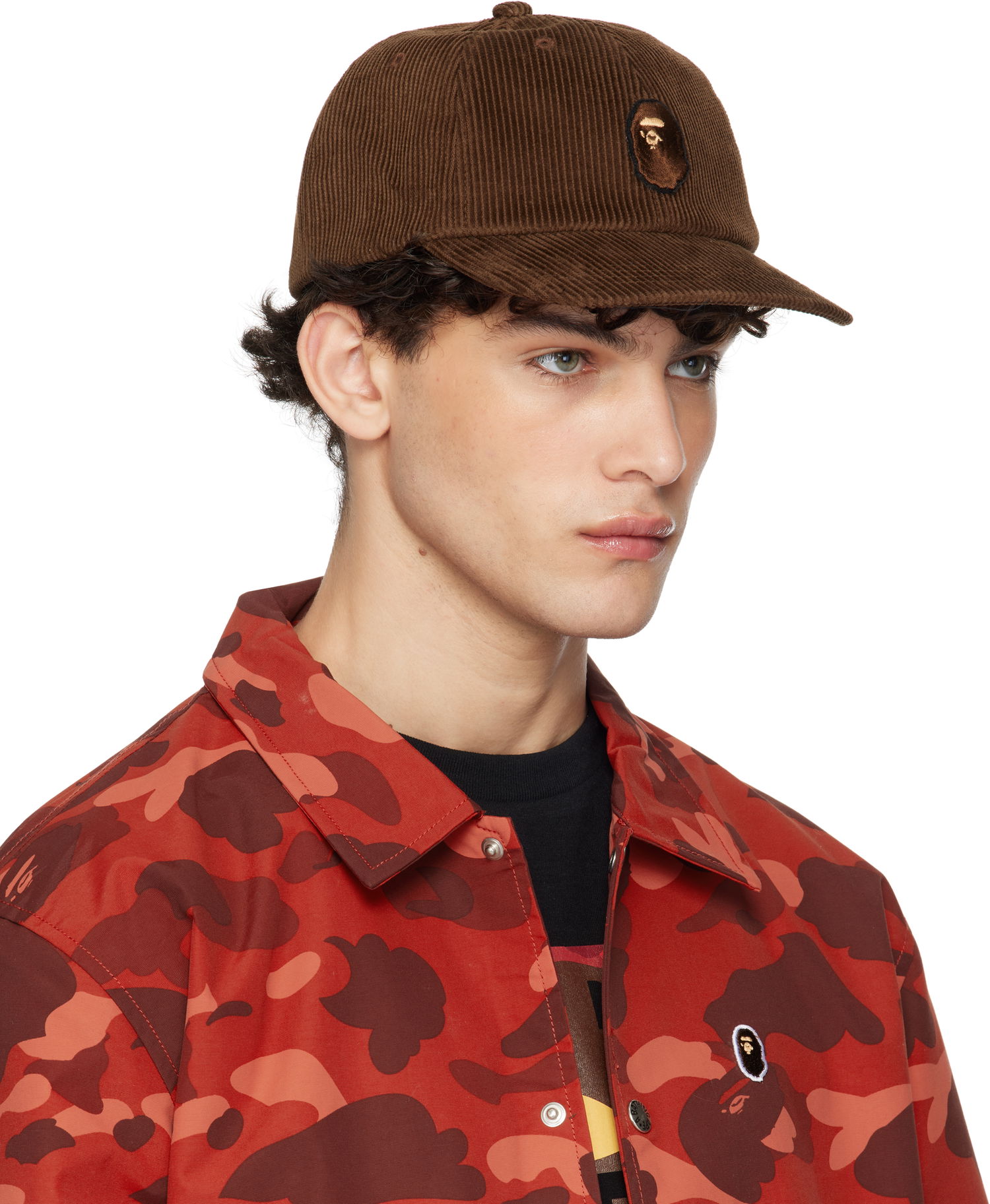 Šiltovka BAPE Corduroy Cap With Logo Patch Hnedá | 001CPK801004M, 1