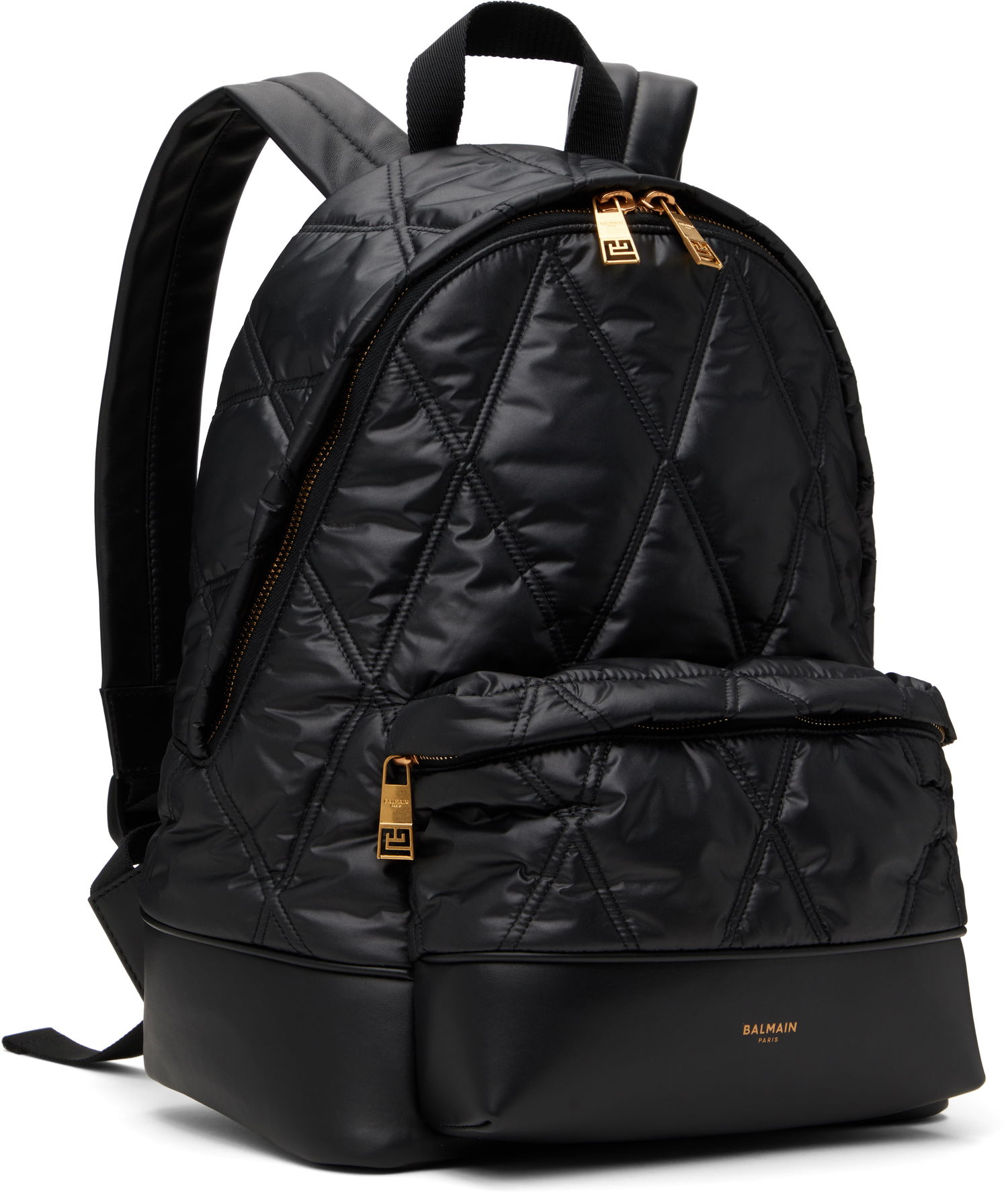 Batoh Balmain Balmain Quilted Diamond Backpack Čierna | EM1GE150TTNY, 1