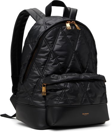 Batoh Balmain Balmain Quilted Diamond Backpack Čierna | EM1GE150TTNY, 1
