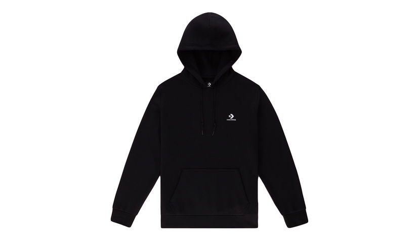 Mikina Converse Embroidered Star Chevron French Terry Pullover Hoodie Čierna | 10020343-A01