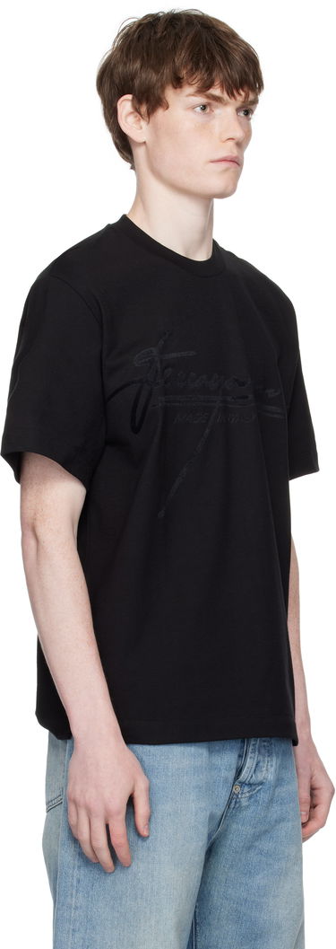 Tričko FERRAGAMO Ferragamo Signature Crew Neck T-Shirt Čierna | 786885, 1