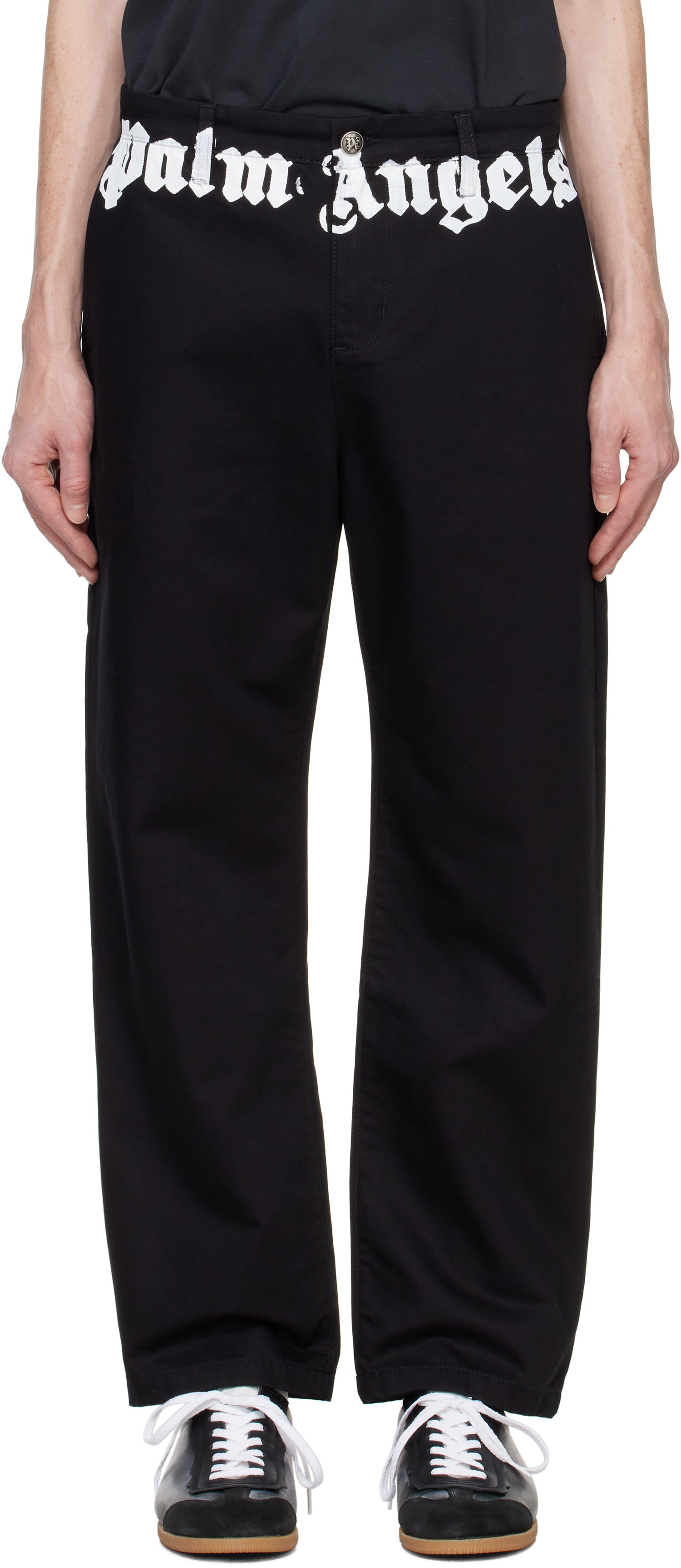 Nohavice Palm Angels Classic Logo Chino Trousers Čierna | PMCG005F24FAB0011003, 0