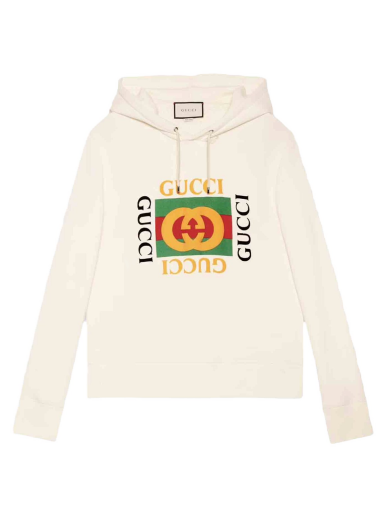 Mikina Gucci Oversize Logo Hoodie Biela | 454585 X5J57 9541