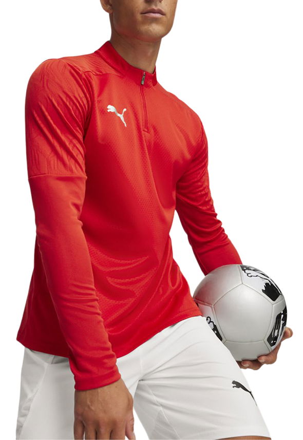 Tričko Puma teamFINAL Training 1/4 Zip Top Červená | 658551-01