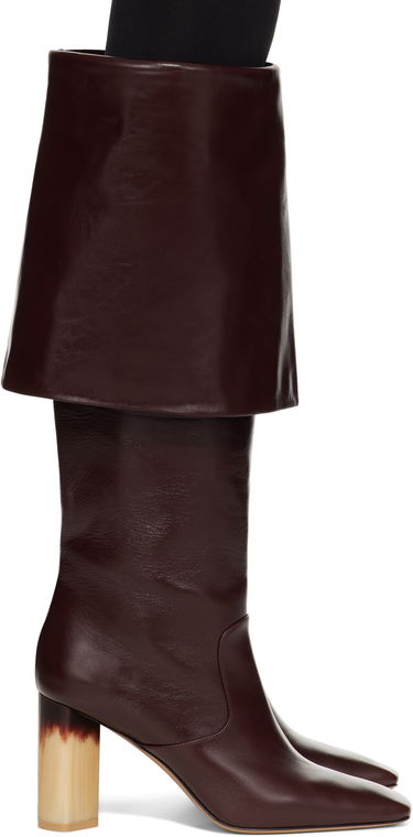 Oblečenie CHLOÉ Chloé Georgia Heeled Tall Boots Vínová | CHC25S07YQJ, 0