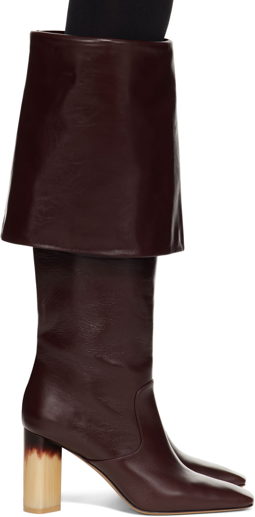 Oblečenie CHLOÉ Chloé Georgia Heeled Tall Boots Vínová | CHC25S07YQJ