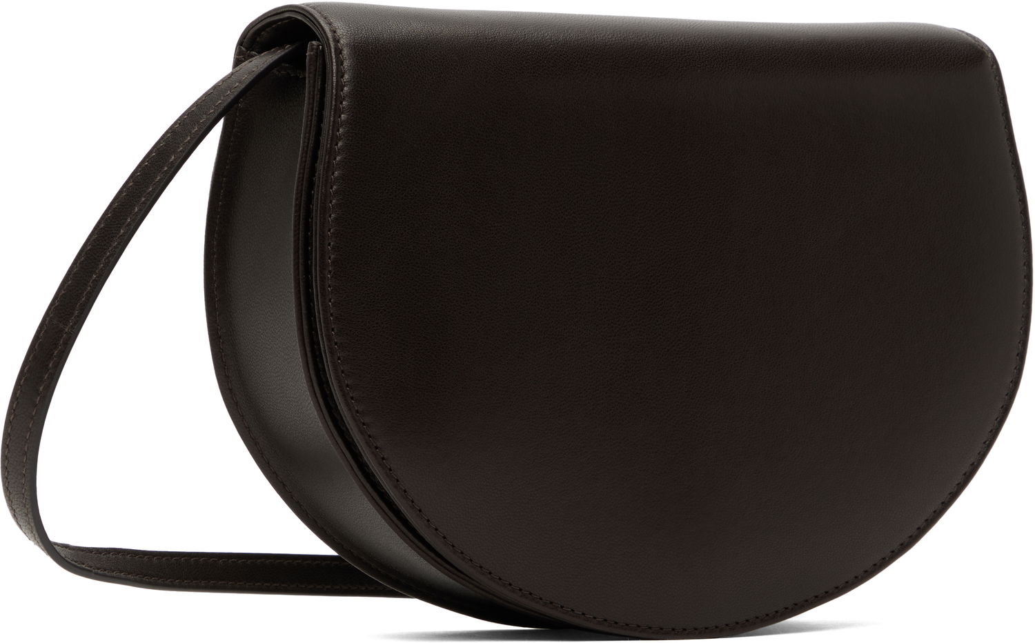 Taška cez rameno The Row The Row Canteen Leather Shoulder Bag Hnedá | W1730-L117, 1