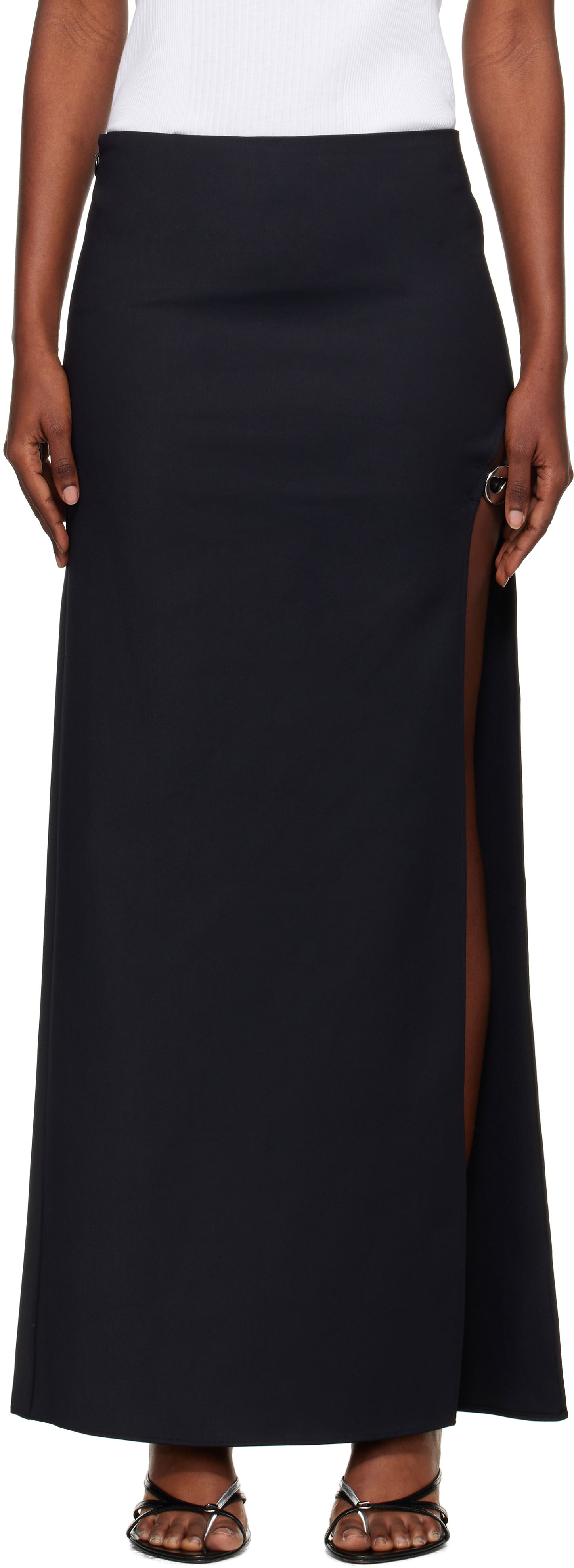Sukňa Coperni Coperni Garter Belt Maxi Skirt Čierna | COPJ100F2043, 0