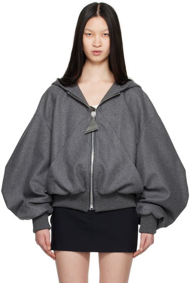 Mikina The Attico Attico Hooded Bomber Jacket Šedá | 248WCB41 W055, 0