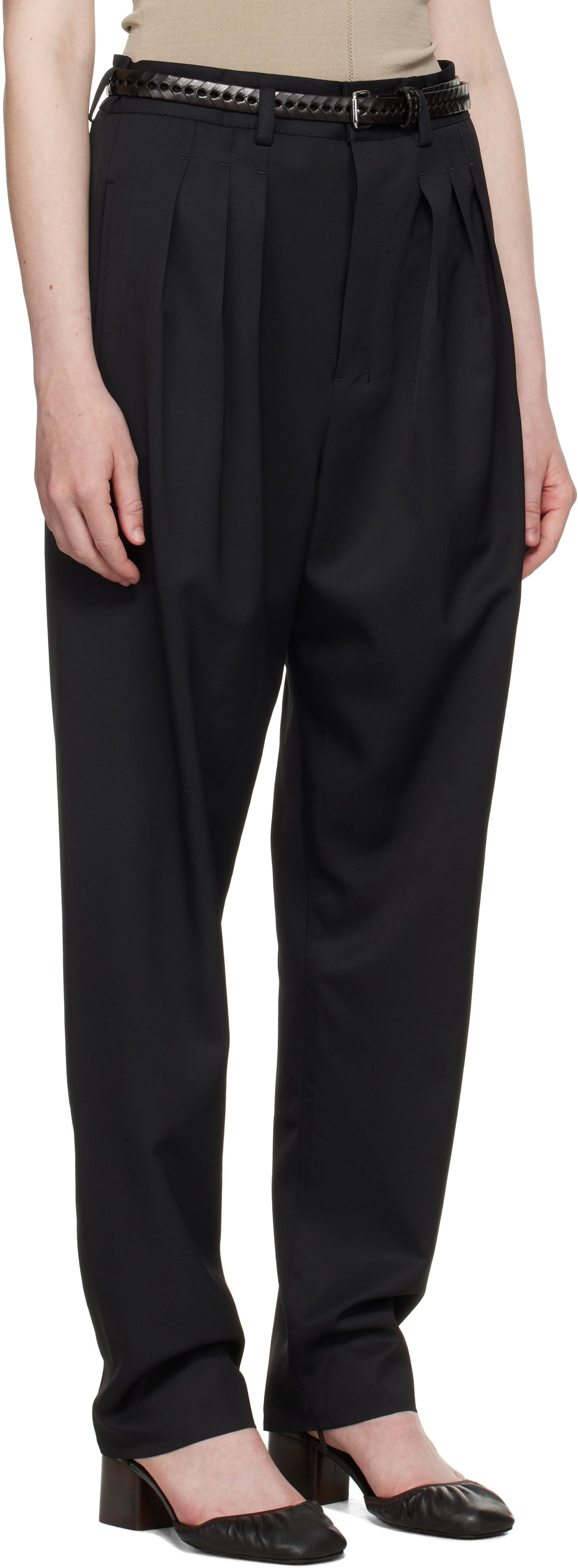 Nohavice LEMAIRE Lemaire Pleated Tailored Trousers Čierna | PA1178 LF1362, 1