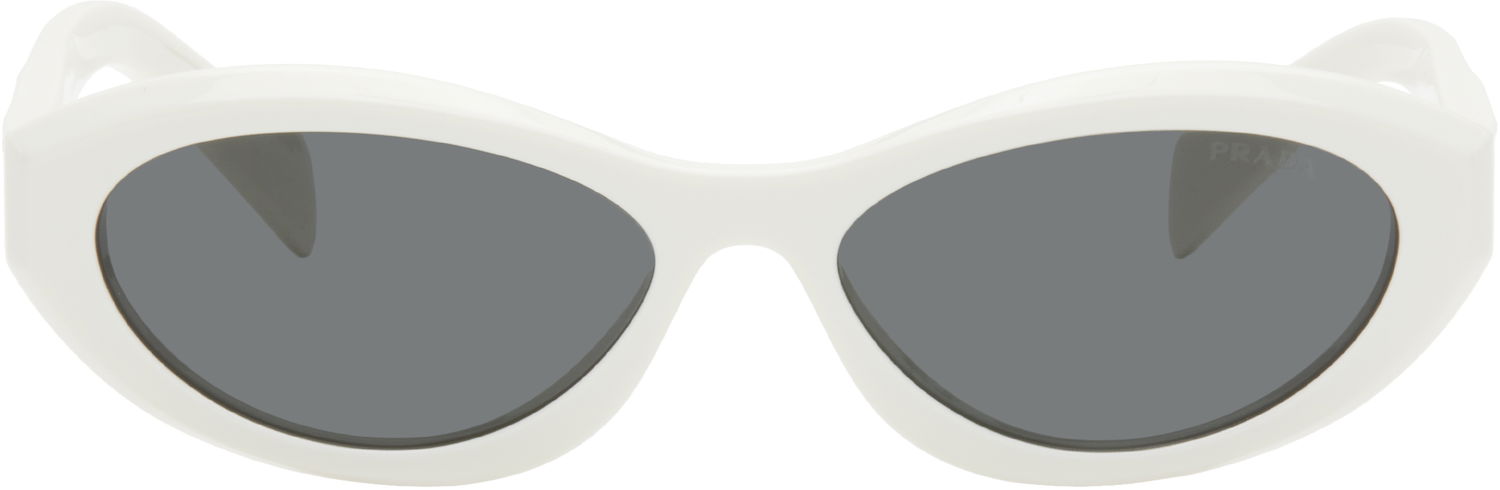 Slnečné okuliare Prada White Oval Sunglasses Biela | 0PR 26ZS 8056597875233, 0
