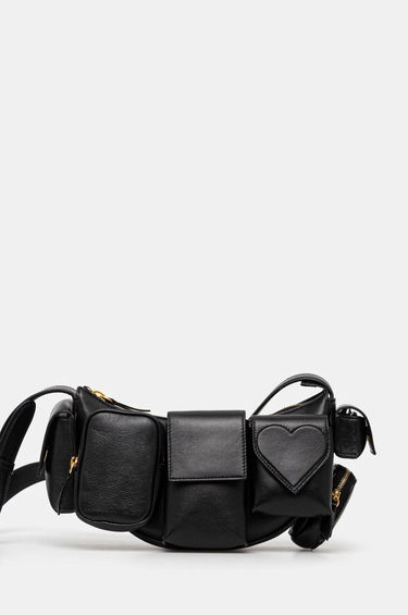 Ľadvinka Fiorucci Multi-Pocket Leather Waist Bag Čierna | U01FPABA123LE04BK01, 0