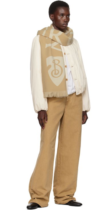Šál Burberry Burberry Text Scarf Béžová | 8109562, 2