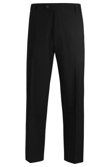 Nohavice BOSS Stretch Cotton Dobby Straight-Fit Trousers Čierna | 50530860, 0