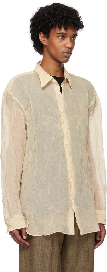 Košeľa Dries Van Noten Dries Van Noten Metallic Thread Shirt Béžová | 251-020732-1265, 1