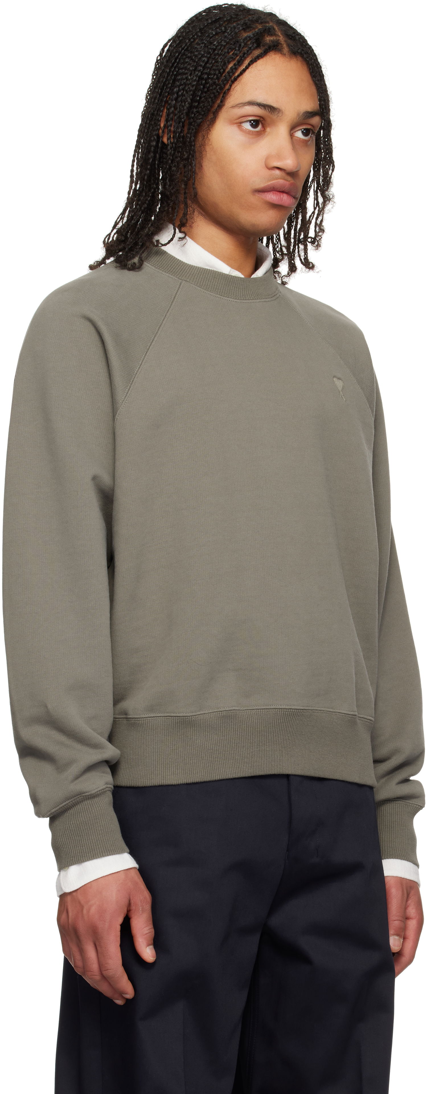 Sveter AMI AMI Paris Tonal Ami de Coeur Sweatshirt Zelené | USW074.747, 1